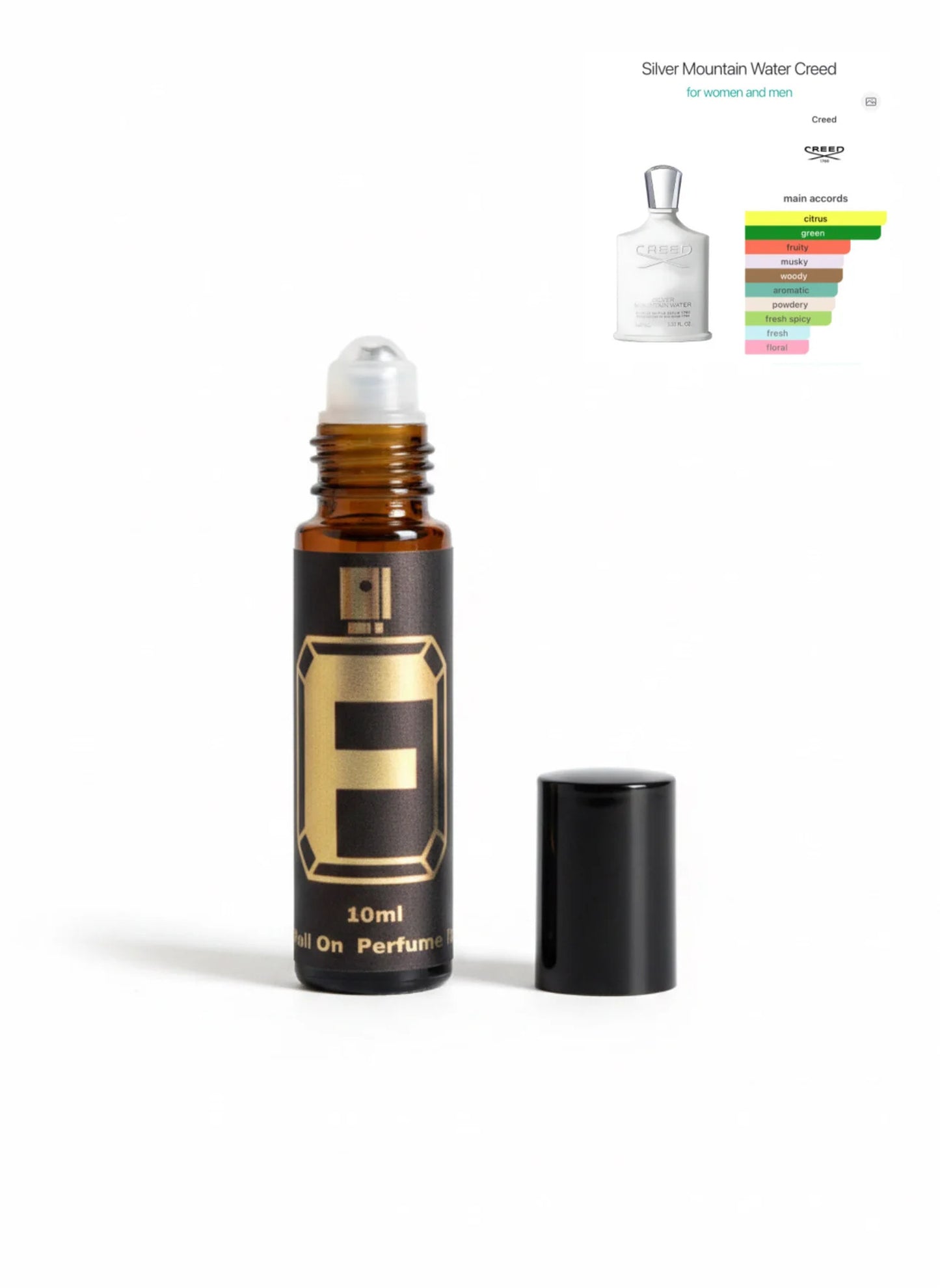Silver Mountain Water Attar 10ml perfume oil bottle