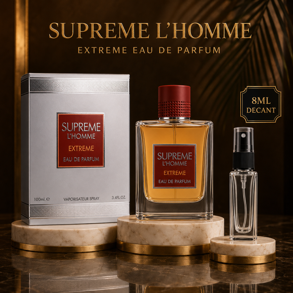 DECANT/SAMPLE Of Fragrance World Supreme L'homme Extreme Eau De Parfum 8ml For Men