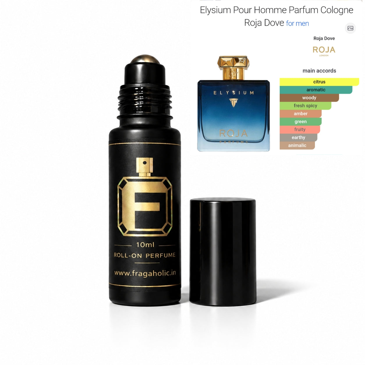 FRAGAHOLIC 10ML PREMIUM CONCENTRATED PERFUME OIL / ATTAR ( INSPIRED BY ROJA DOVE ELYSIUM )
