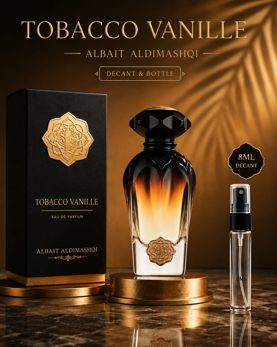 DECANT/SAMPLE Albait Aldimashqi Tobacco Vanille Eau De Parfum 8ml For Men & Women