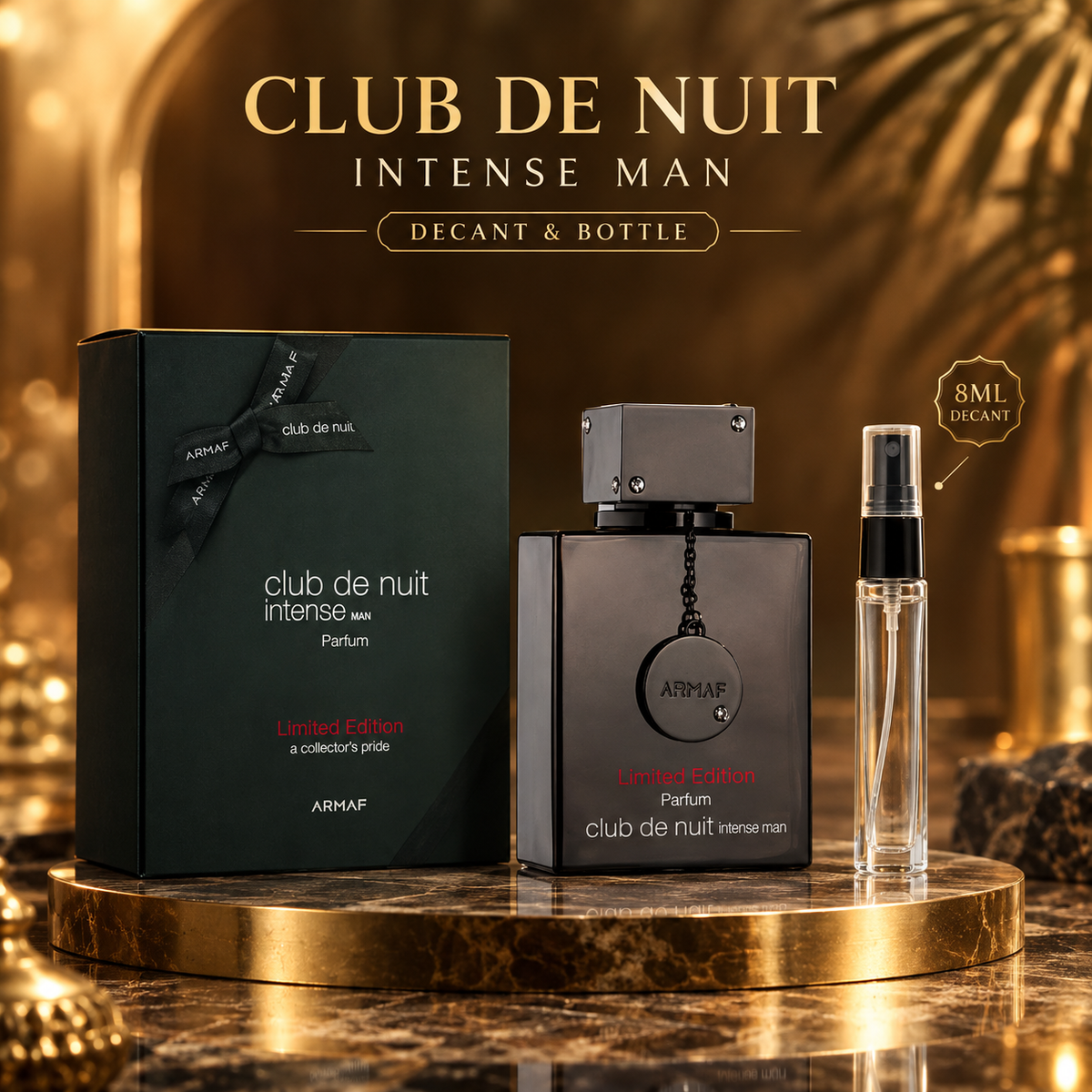 DECANT/SAMPLE Armaf Club De Nuit Intense Man Parfum Limited Edition 8ml For Men