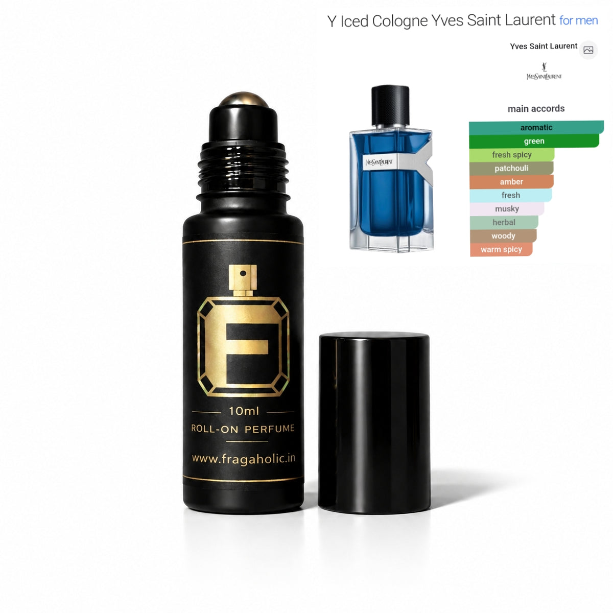 FRAGAHOLIC 10ML PREMIUM CONCENTRATED PERFUME ( INSPIRED BY YSLY ICED )