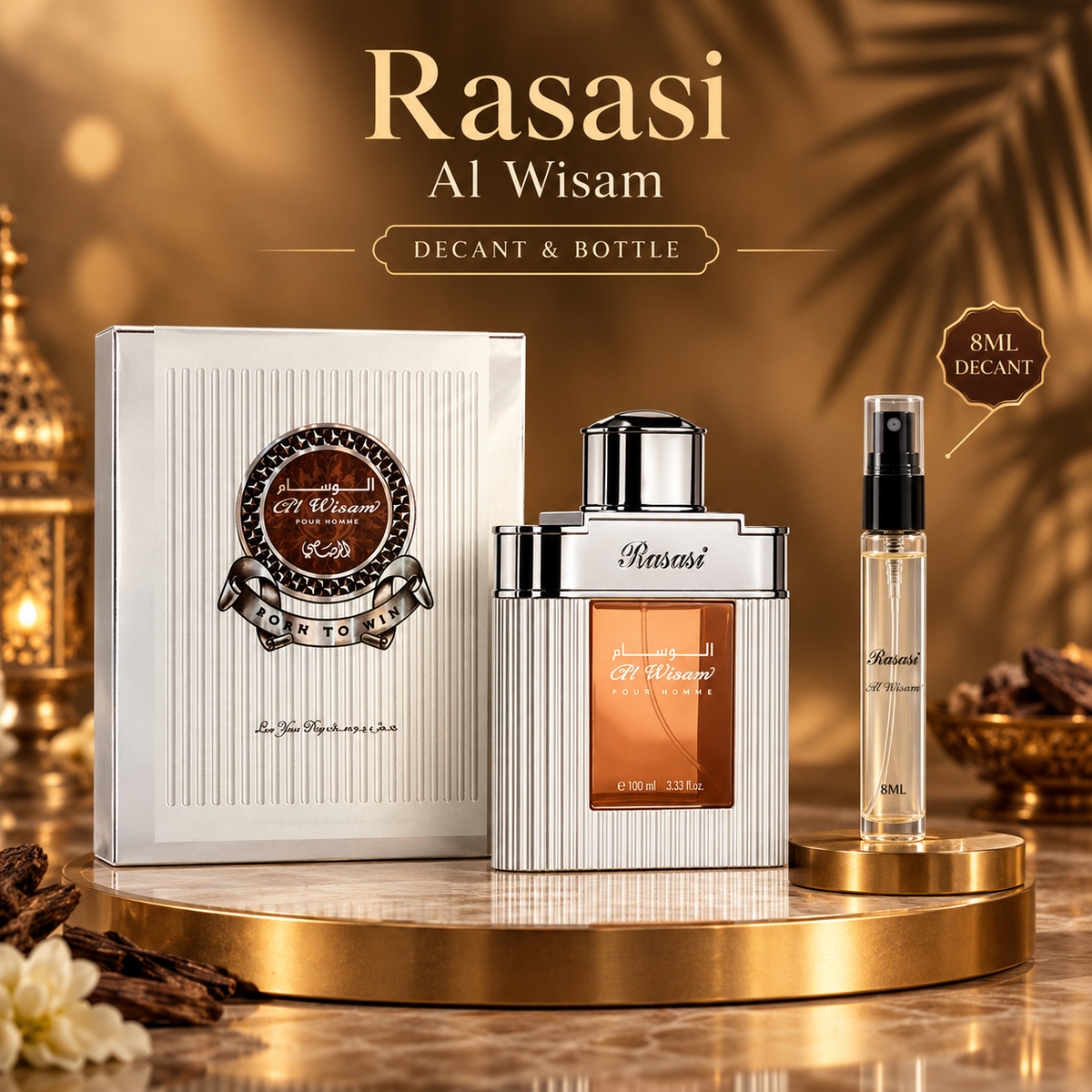 DECANT/SAMPLE Rasasi- Al Wisam Day Pour Homme Eau De Parfum 8ml