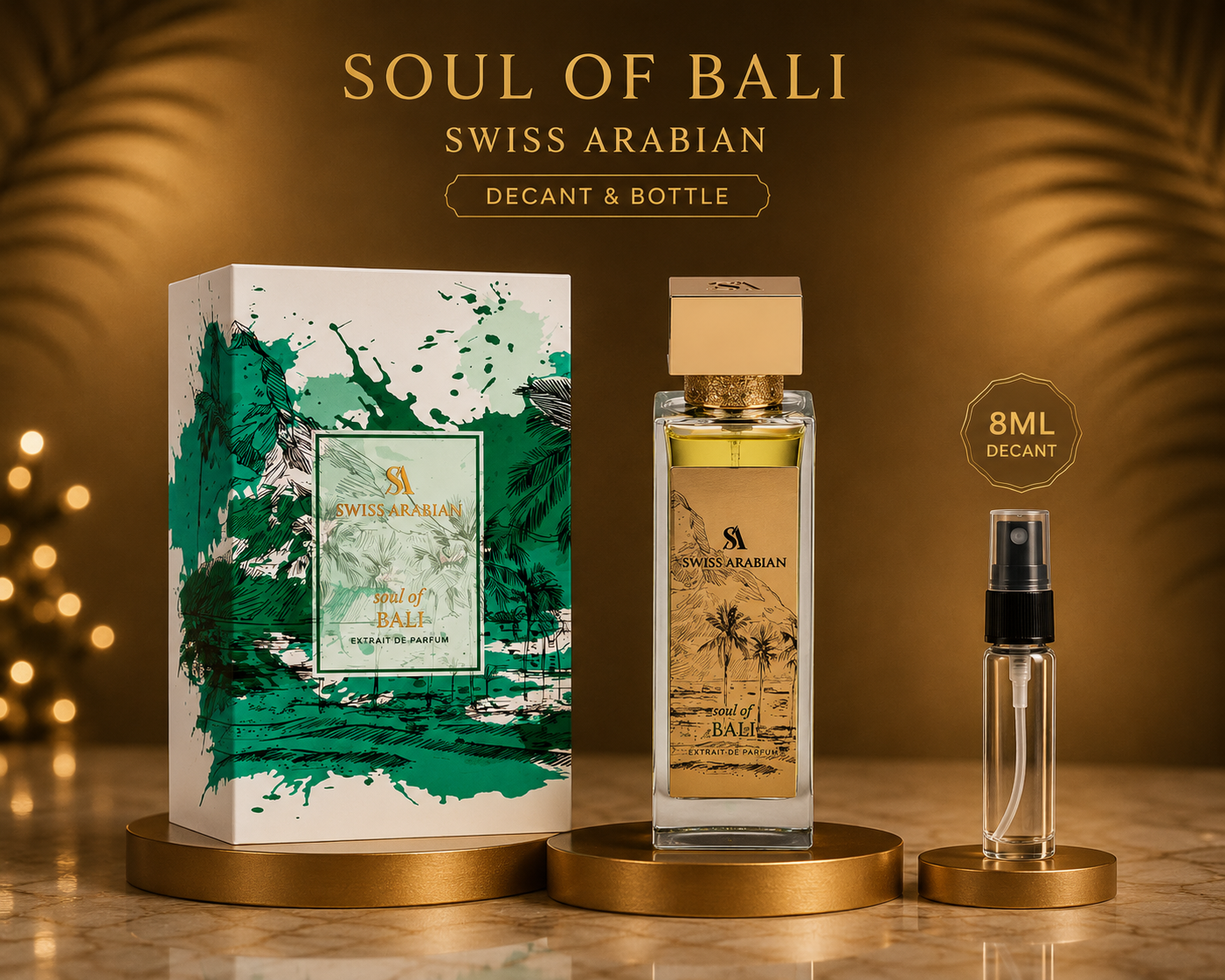 DECANT/SAMPLE Of Swiss Arabian Soul of Bali Extrait De Parfum 8ml For Man & Woman