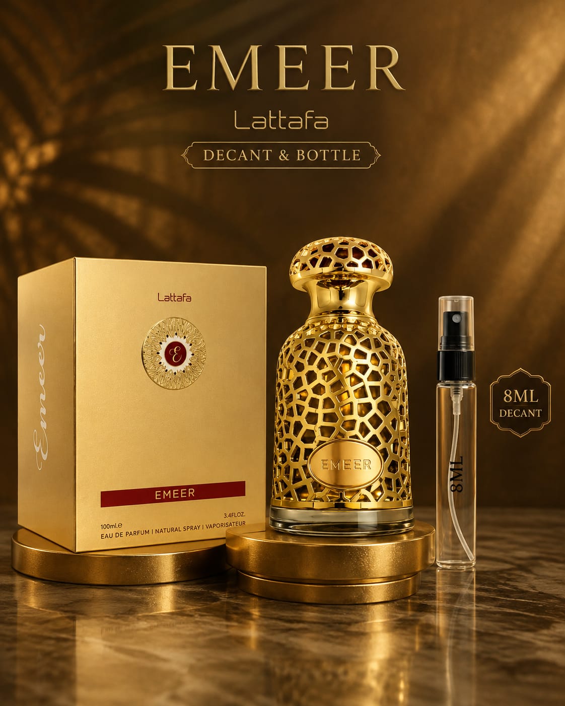 DECANT/SAMPLE Lattafa Emeer Eau De Parfum 8ml For Men & Women