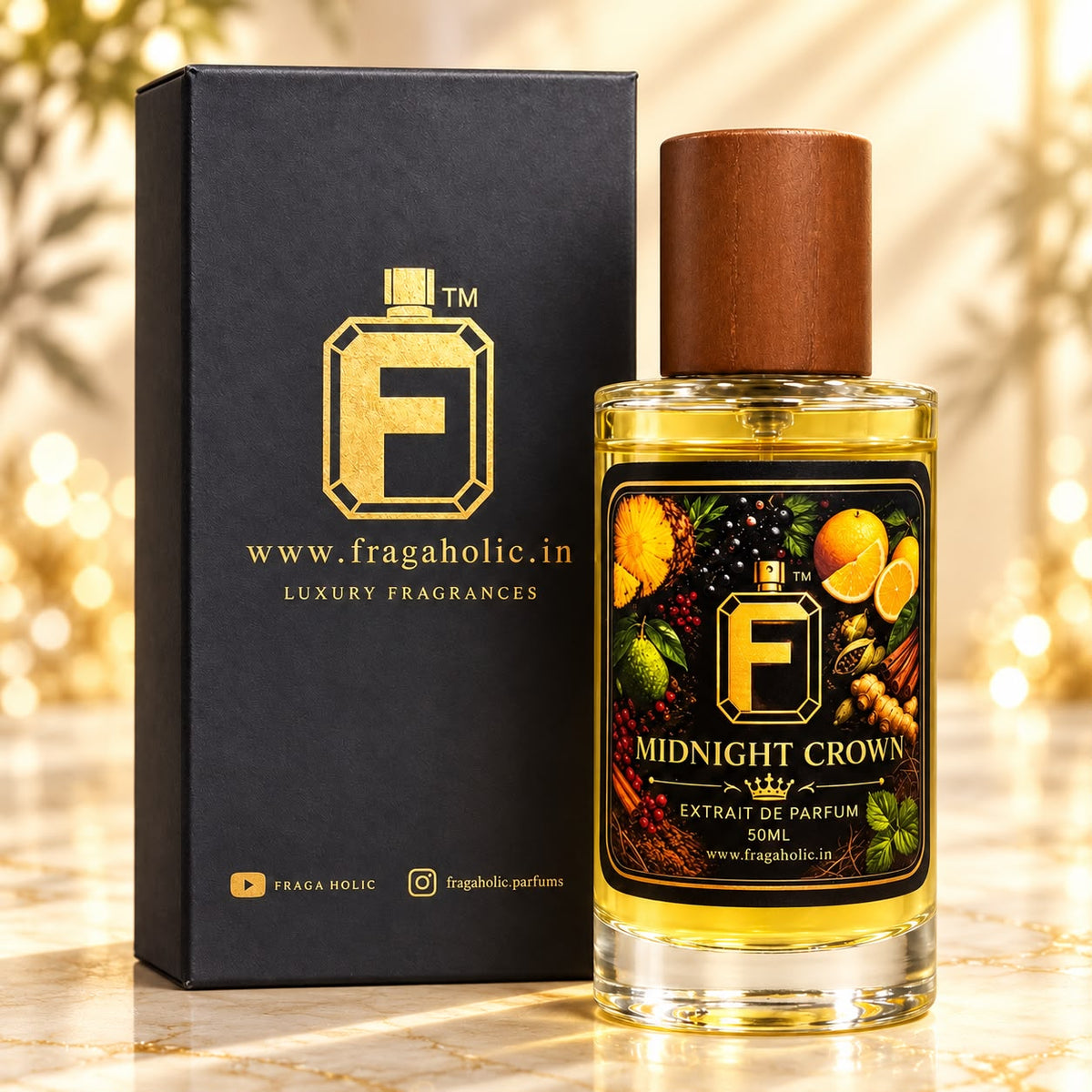 FRAGAHOLIC MIDNIGHT CROWN EXTRAIT DE PARFUM 50ML FOR UNISEX