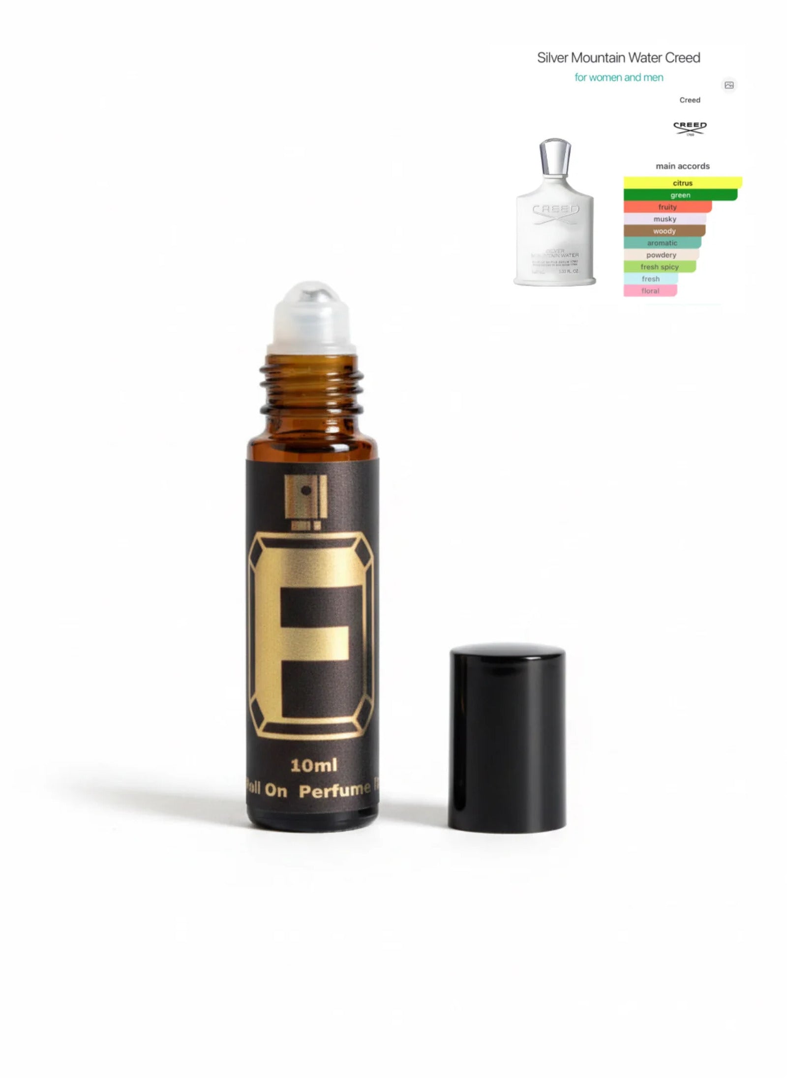 Silver Mountain Water Attar 10ml perfume oil bottle