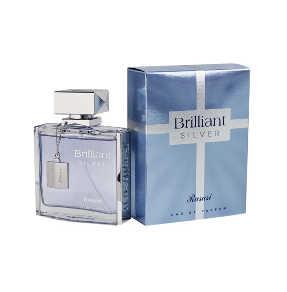 Rasasi Brilliant Silver EDP 100ml perfume bottle for men
