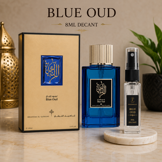 DECANT/SAMPLE Of Ibrahim Al Qurashi Blue Oud Eau De Parfum 8ml For Men & Women