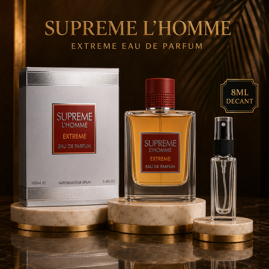 DECANT/SAMPLE Of Fragrance World Supreme L'homme Extreme Eau De Parfum 8ml For Men