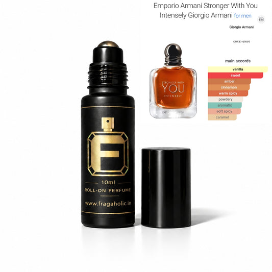 FRAGAHOLIC 10ML PREMIUM CONCENTRATED PERFUME ( INSPIRED BY ARMANI STRONGER WITH YOU INTENSELY )