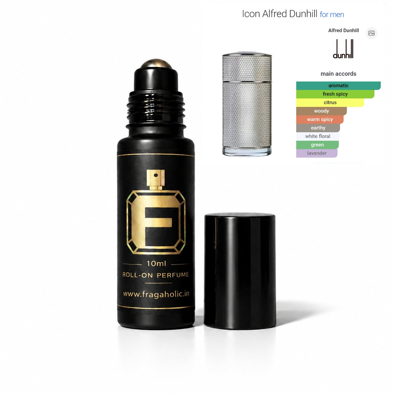 FRAGAHOLIC 10ML PREMIUM CONCENTRATED PERFUME ( INSPIRED BY DUNHILL ICON )
