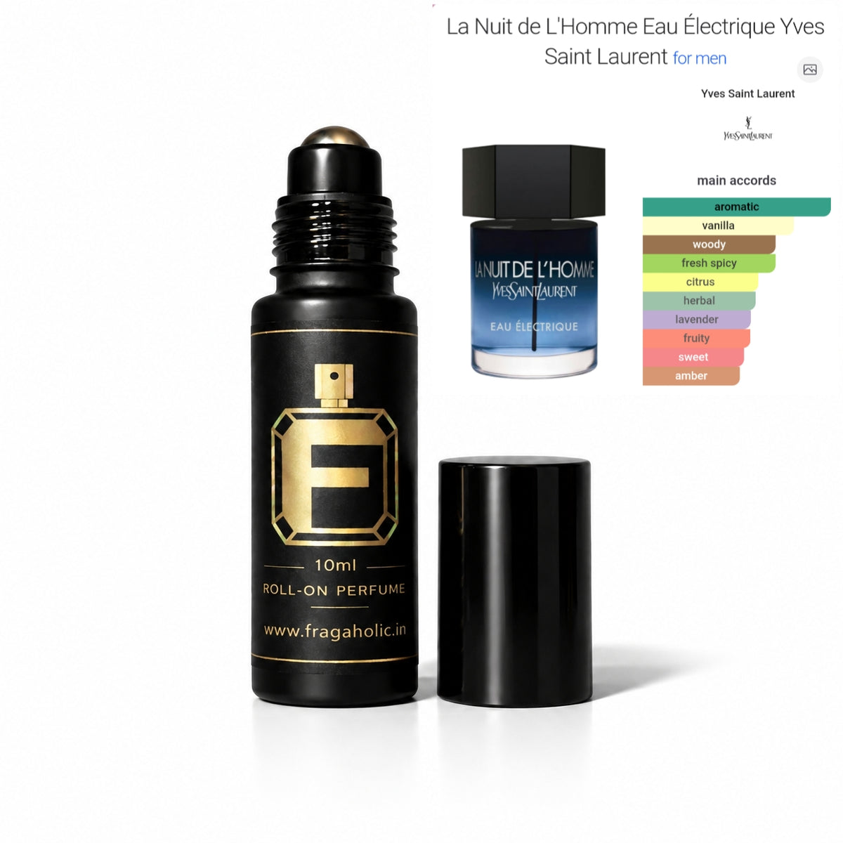 FRAGAHOLIC 10ML PREMIUM CONCENTRATED PERFUME ( INSPIRED BY YSL L HOMME BLUE ELECTRIC )
