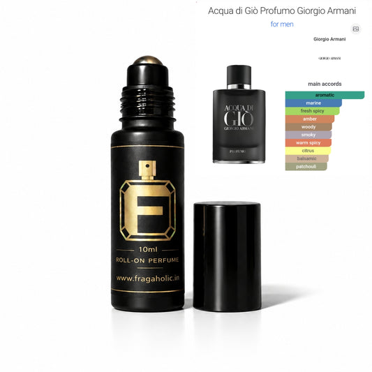 FRAGAHOLIC 10ML PREMIUM CONCENTRATED PERFUME OIL / ATTAR ( INSPIRRED BY AQUA DI GIO PROFUMO )