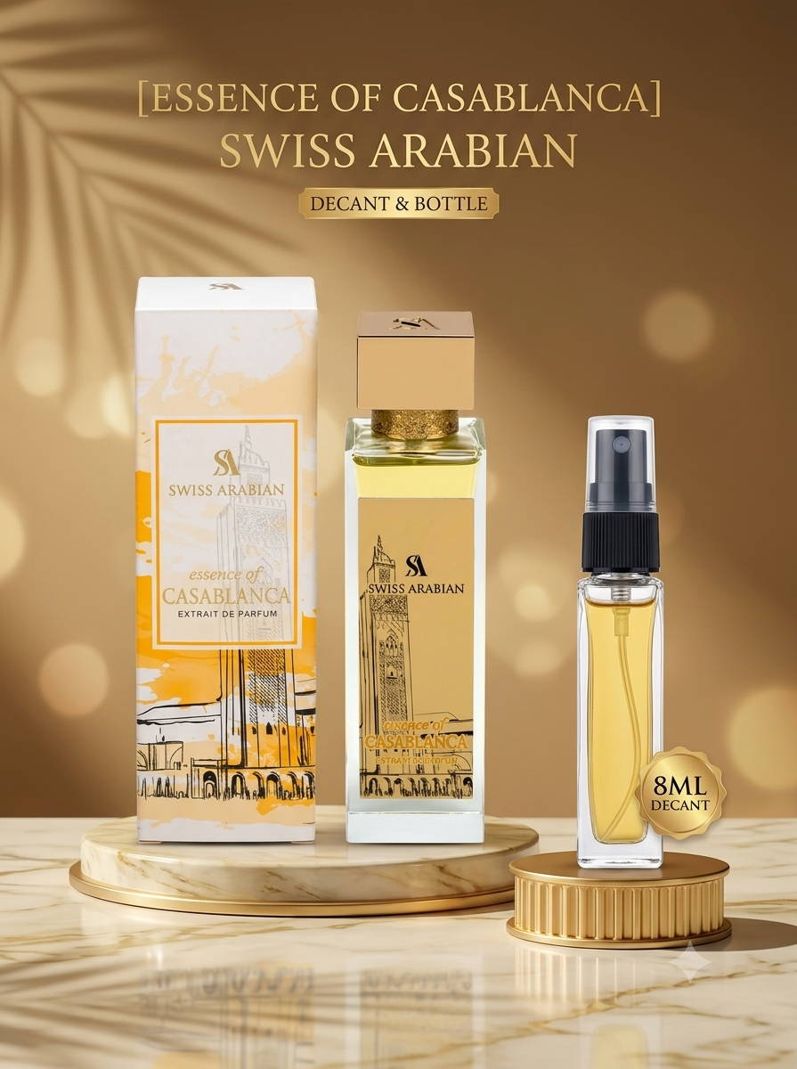 SAMPLE / DECANTS Swiss Arabian Essence Of Casablanca Extrait De Parfum 8ml For Man & Woman