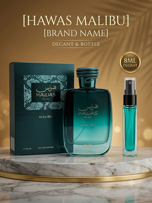 DECANTS/ SAMPLES RASASI Hawas Malibu EDP UNISEX 8ML