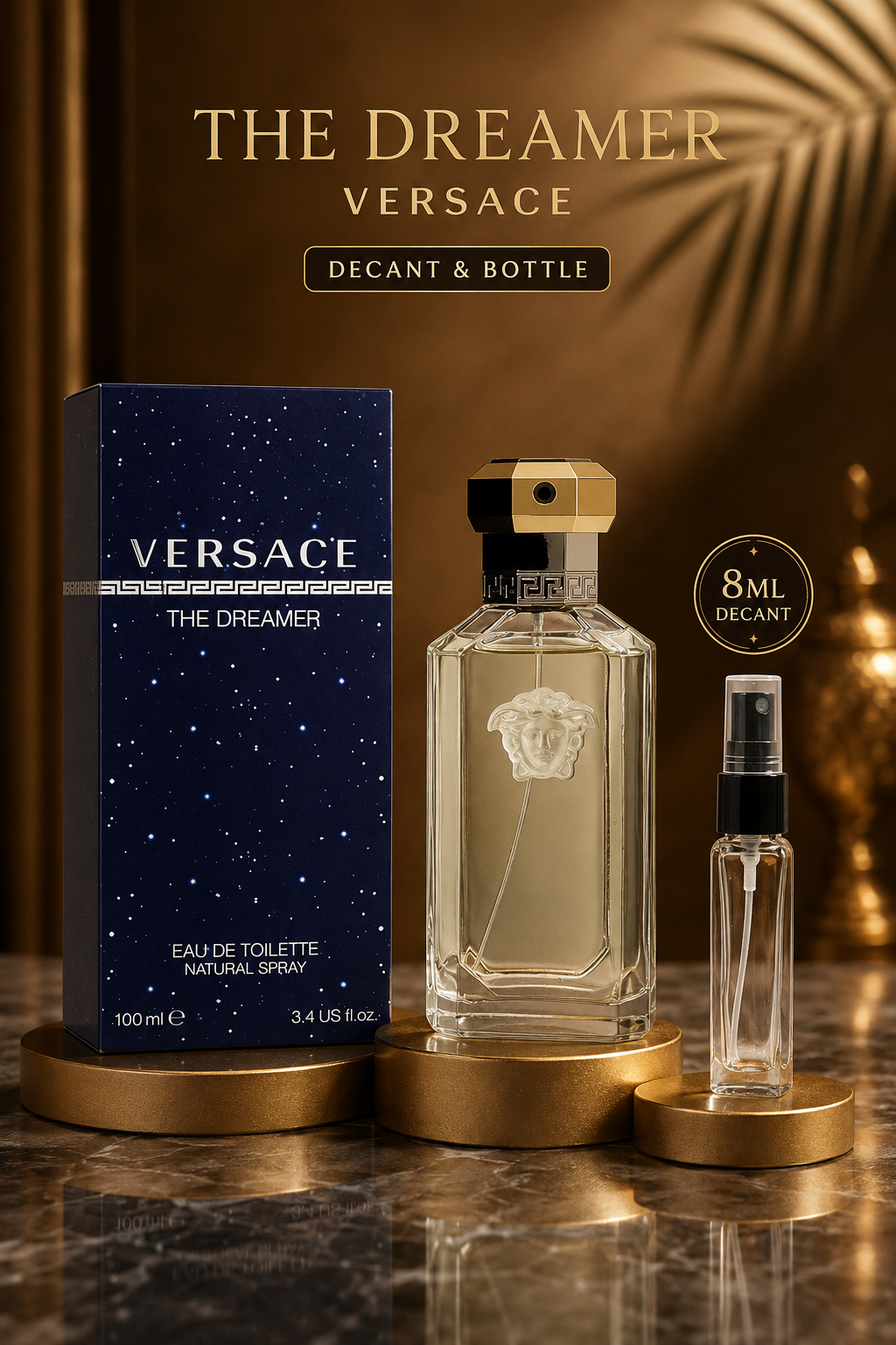 DECANT/SAMPLE Of Versace The Dreamer Eau De Toilette For Men 8ml