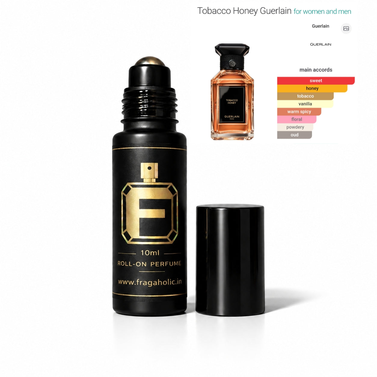FRAGAHOLIC 10ML PREMIUM CONCENTRATED PERFUME OIL / ATTAR ( INSPIRED BY GUERLAIN TOBACCO HONEY )