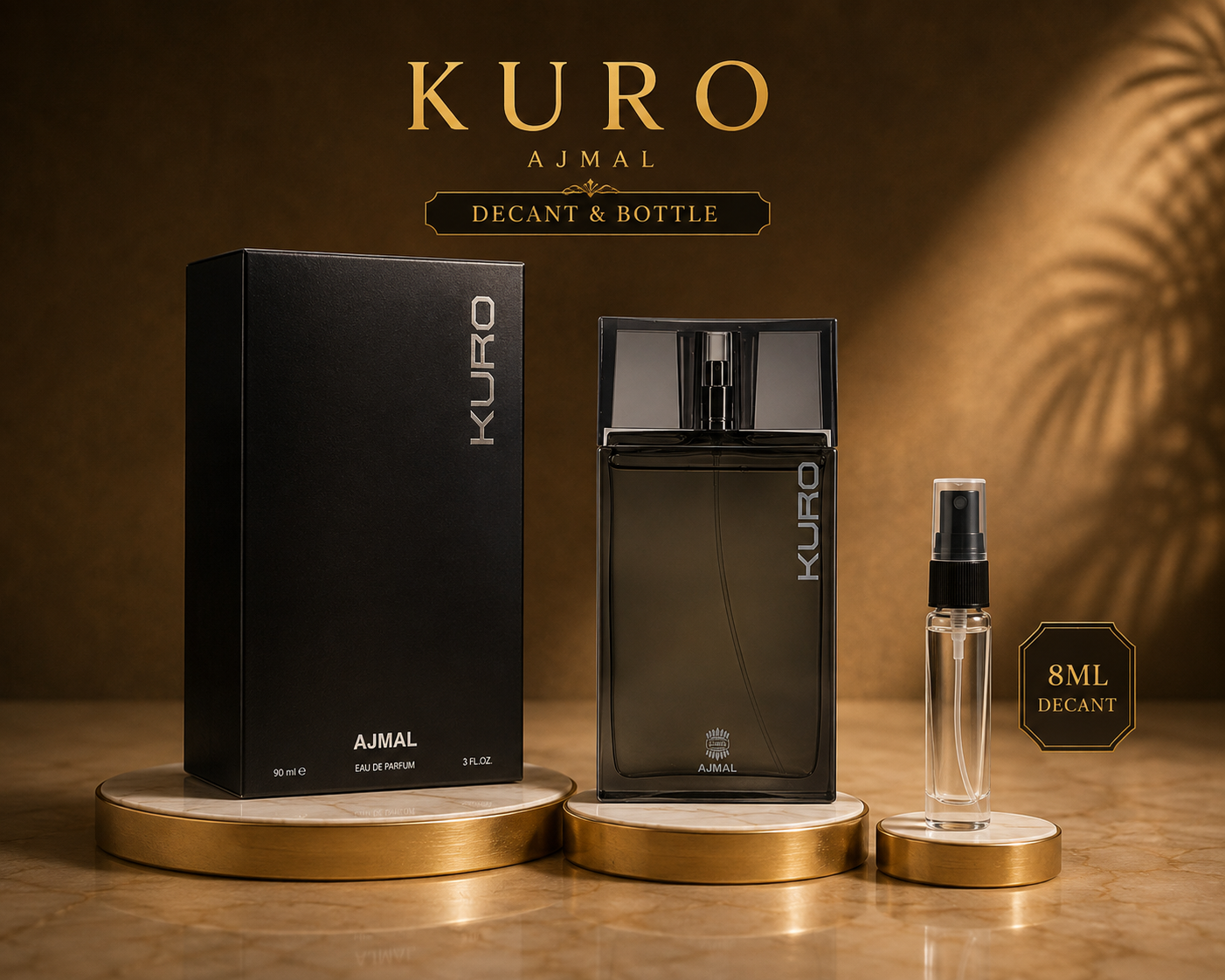 DECANT/SAMPLE Of Ajmal Kuro Eau De Parfum 8ml for Man