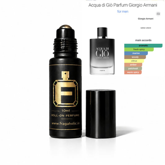 FRAGAHOLIC 10ML PREMIUM CONCENTRATED PERFUME OIL / ATTAR ( INSPIRED BY ARMANI ACQUA DI GIO PARFUM )