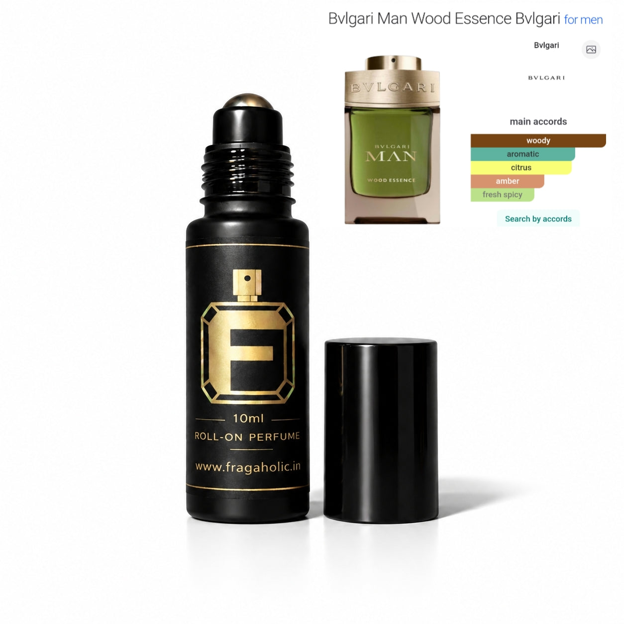 FRAGAHOLIC 10ML PREMIUM CONCENTRATED PERFUME OIL / ATTAR ( INSPIRED BY BVLGARI WOOD ESSENCE )
