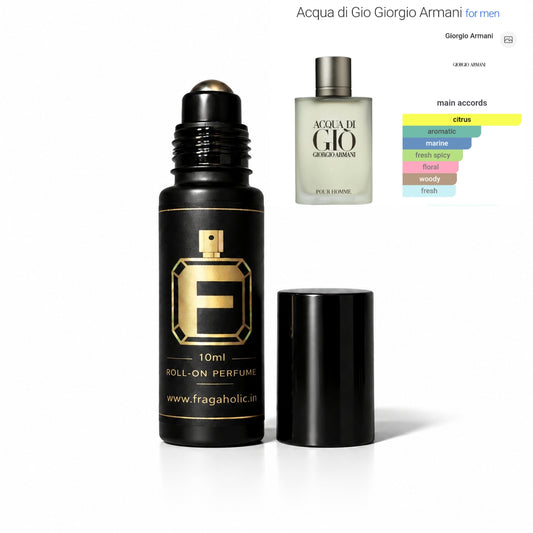 FRAGAHOLIC 10ML PREMIUM CONCENTRATED PERFUME OIL / ATTAR ( INSPIRED BY ARMANI ACQUA DI GIO  )