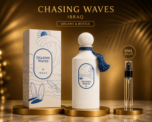 DECANT/SAMPLE Of Ibraheem Al Qurashi Chasing Waves Eau De Parfum 8ml For Man & Woman