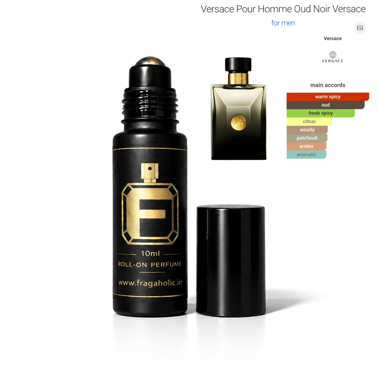 FRAGAHOLIC 10ML PREMIUM CONCENTRATED PERFUME ( INSPIRED BY VERSACE OUD NOIR )