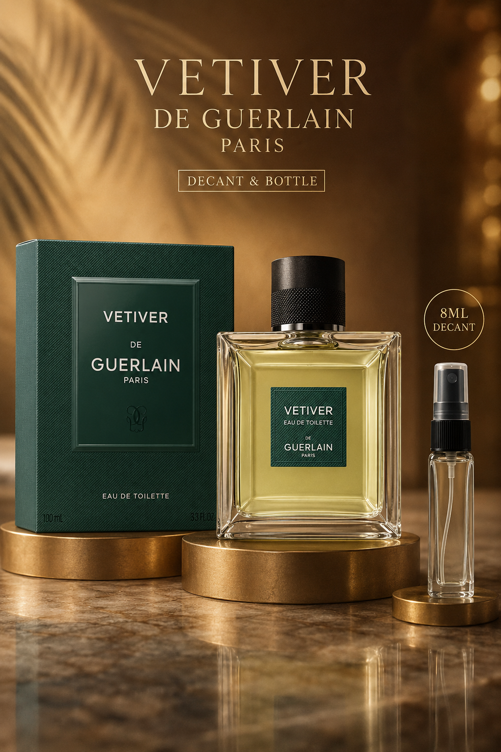 DECANT/SAMPLE Of Guerlain De Vetiver Eau De Toilette For Men 8ml (💯% ORIGINAL)