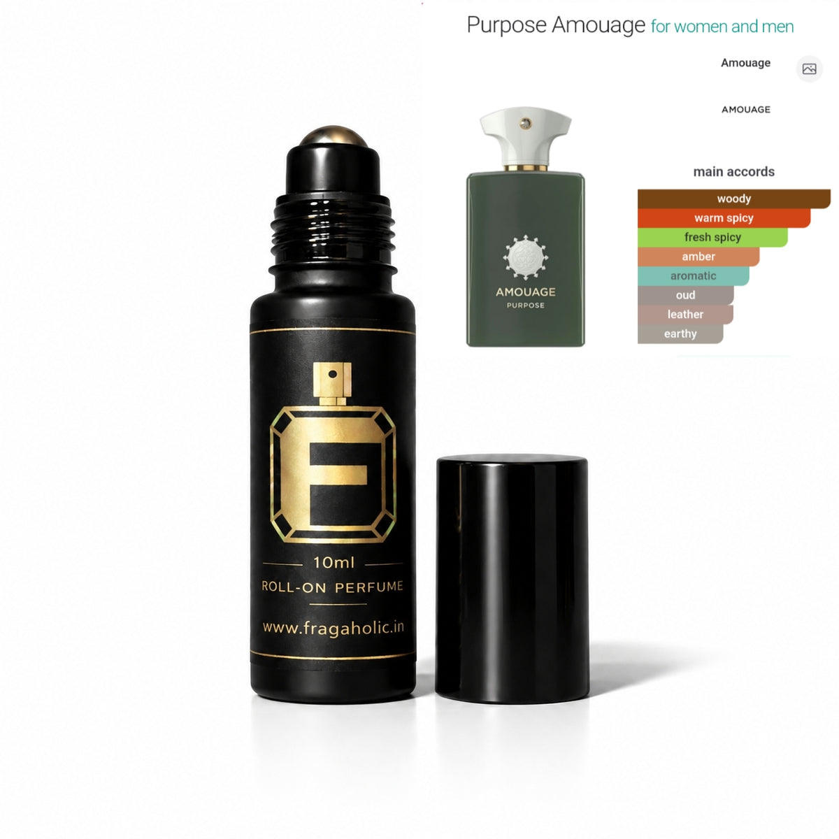 FRAGAHOLIC 10ML PREMIUM CONCENTRATED PERFUME ( INSPIRED BY AMOUAGE PURPOSE )