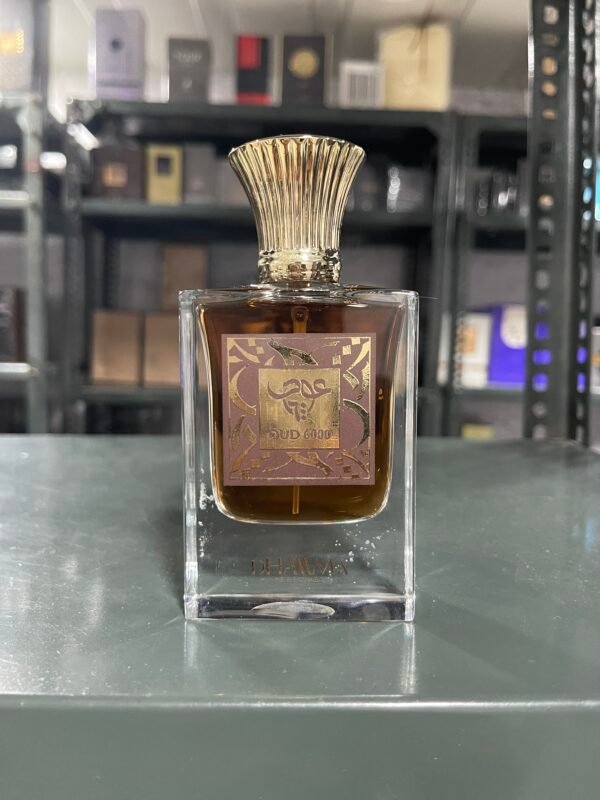 Dhamma Perfumes Oud 6000 EDP — UNUSED ( bottle size is 50ml ) — Top notes are Cloves, Bergamot and Labdanum; middle notes are Jasmine, Rose and Woody Notes; base notes are Agarwood, Leather, Oud, Smoke, Sandalwood, Patchouli and Musk.