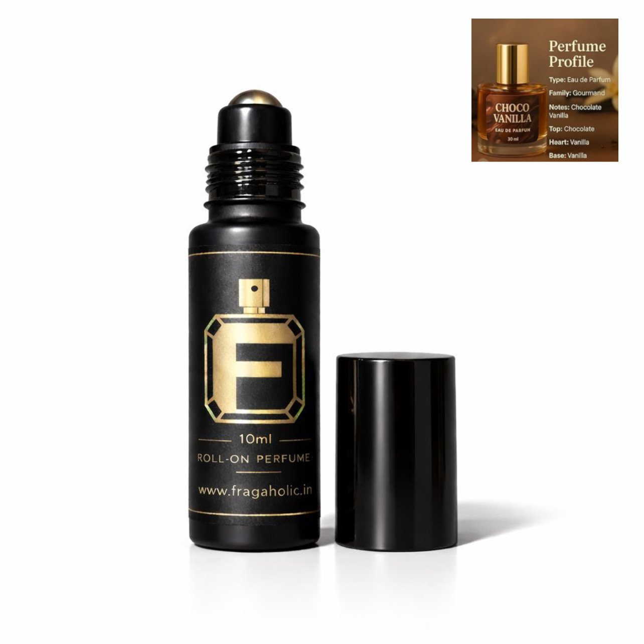 FRAGAHOLIC 10ML PREMIUM CONCENTRATED PERFUME OIL / ATTAR ( NOTES CHOCO & VANILLA ) 1 FRAGAHOLIC 10ML PREMIUM CONCENTRATED PERFUME OIL / ATTAR ( NOTES CHOCO & VANILLA )
