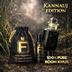 Rooh Khus Attar 10ml Kannauj perfume oil bottle