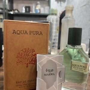 FRAGRANCE WORLD AQUA PURA BOTTLE WITH BOX JUST 2-3 SPRAYS USED ( FREE OFFICIALS VIAL )