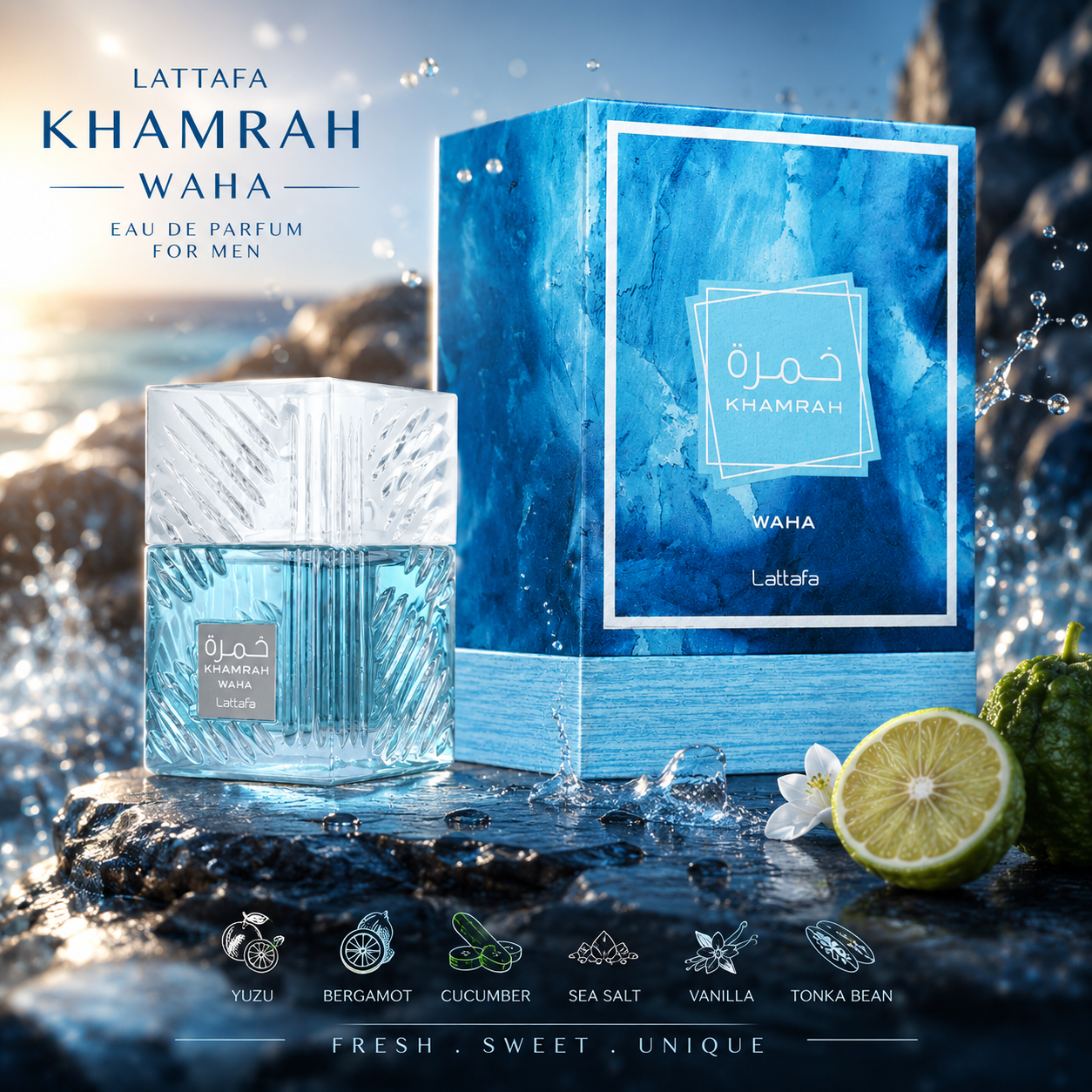 Lattafa Khamrah Waha Eau de Parfum for Men 100ML 1 Lattafa Khamrah Waha Eau de Parfum for Men 100ML