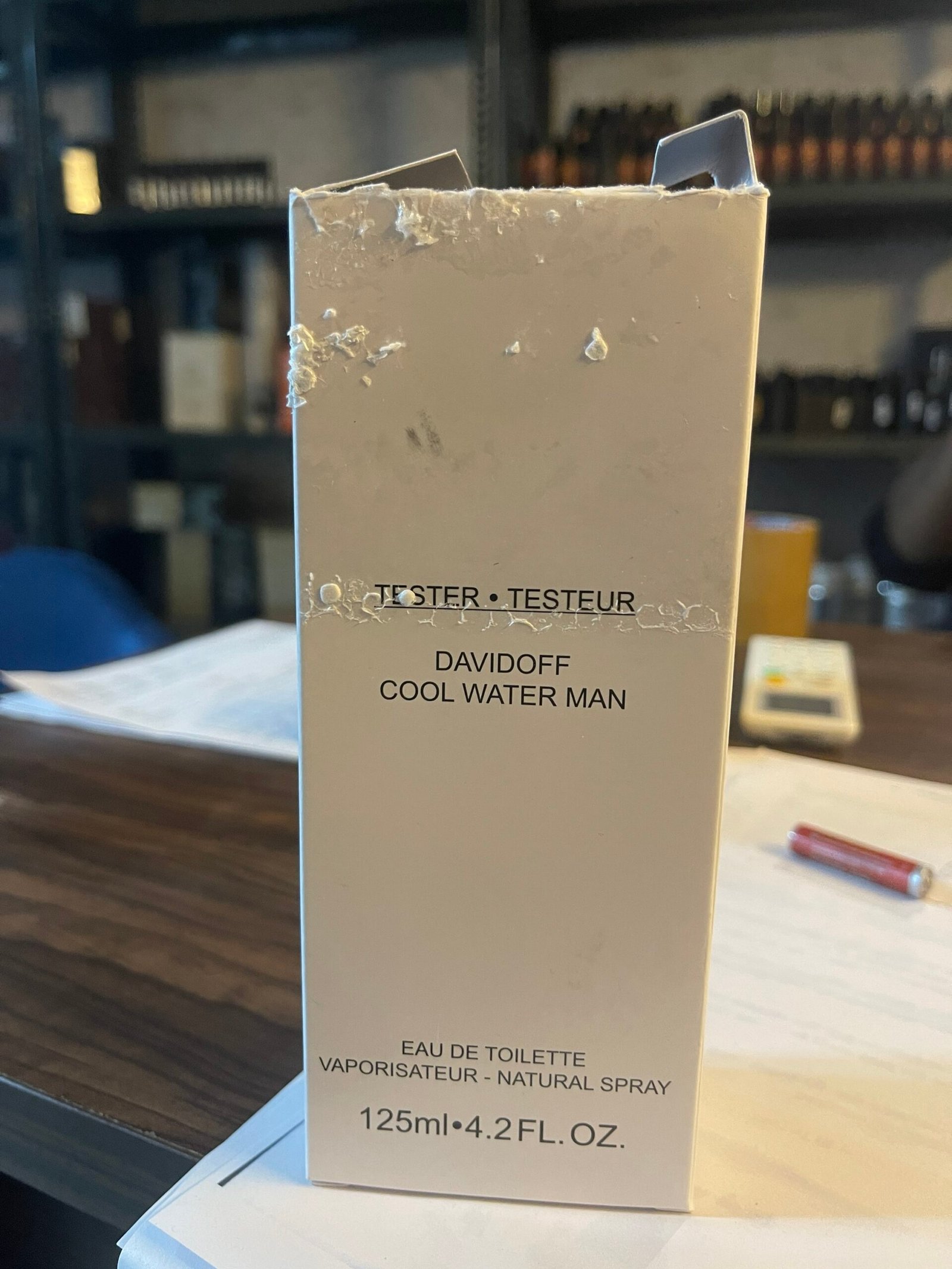 DAVIDOFF COOL WATER EAU DE TOILETTE 125ML FOR MEN ( ORIGINAL TESTER PACK ) { DEMAGED BOX } 1 Davidoff Cool Water EDT 125ml